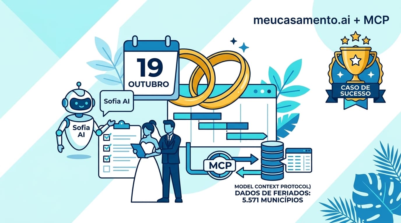 Capa do artigo: Case de Sucesso: Como o meucasamento.ai usa o MCP da Feriados API para planejar casamentos