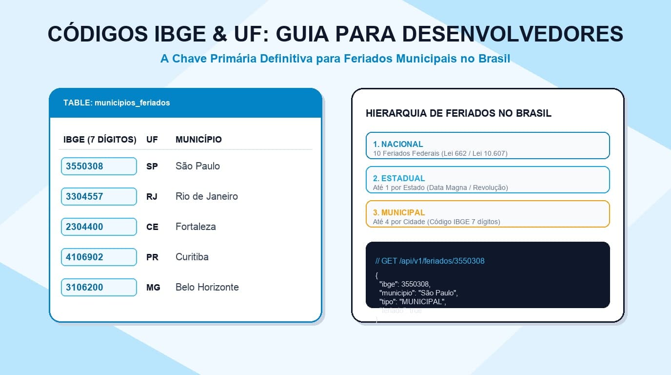 Entenda os Códigos IBGE, UF e Feriados Municipais: O Guia Definitivo para Desenvolvedores