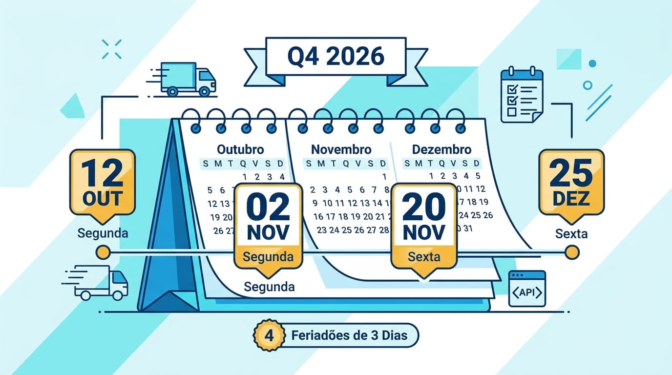 Capa do artigo: Último trimestre de 2026: 4 feriadões de 3 dias e como preparar seu SaaS, RH e logística